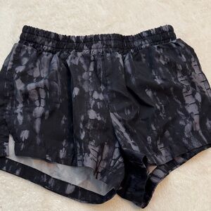 Old Navy Black and Gray Tie-Dye Athletic Shorts